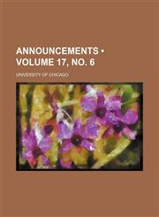 Announcements (Volume 17, no. 6),1154358232,9781154358230