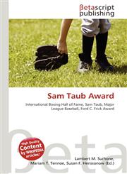 Sam Taub Award,6135160931,9786135160932