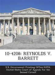 10-4208 Reynolds V. Barrett,129325505X,9781293255056