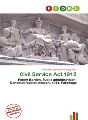 Civil Service Act 1918,6135821253,9786135821253