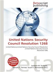 United Nations Security Council Resolution 1268,6136194961,9786136194967