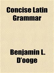 Concise Latin Grammar,1154928055,9781154928051