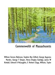 Commenwelth  of  Massachusetts,1117774902,9781117774909
