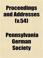 Proceedings and Addresses (v.54),1153100878,9781153100878