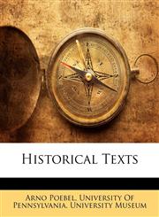 Historical Texts,1143924223,9781143924224