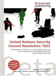 United Nations Security Council Resolution 1622,6135355317,9786135355314
