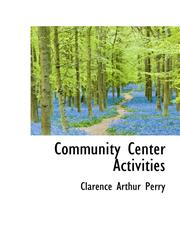 Community Center Activities,110390289X,9781103902897