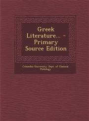 Greek Literature... - Primary Source Edition,1295681919,9781295681914