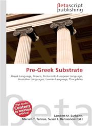 Pre-Greek Substrate,6130462808,9786130462802