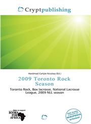 2009 Toronto Rock Season,6201958347,9786201958340