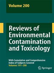 Reviews of Environmental Contamination and Toxicology 200,1441900276,9781441900272