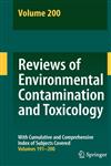 Reviews of Environmental Contamination and Toxicology 200,1441900276,9781441900272