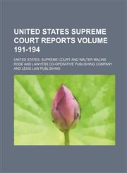 United States Supreme Court reports Volume 191-194,1130818330,9781130818338
