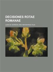 Decisiones rotae romanae,1234434091,9781234434090