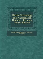 Hindu Chronology and Antediluvian History - Primary Source Edition,129568389X,9781295683895