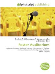 Foster Auditorium,6134292214,9786134292214
