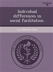 Individual differences in social facilitation.,1248994574,9781248994573