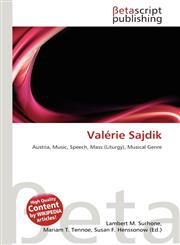 Valérie Sajdik,6131316430,9786131316432