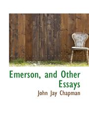 Emerson, and Other Essays,1103823981,9781103823987