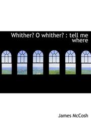 Whither? O whither? tell me where,1117952118,9781117952116