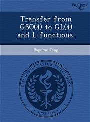 Transfer from GSO(4) to GL(4) and L-functions.,1243776145,9781243776143