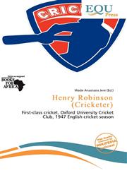 Henry Robinson (Cricketer),6201800018,9786201800014