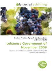 Lebanese Government of November 2009,6134262099,9786134262095