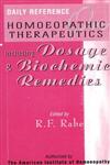 Daily Reference Homoeopathic Therapeutics Including Dosage & Biochemic Remedies 1st Edition,8170213770,9788170213772