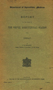Report of the Work of The Sirvel Agricultural Station for 1916-17