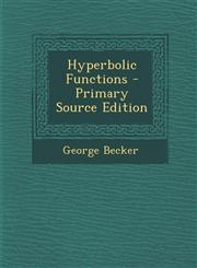 Hyperbolic Functions,1289724911,9781289724917
