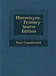 Mnemosyne... - Primary Source Edition,1295676729,9781295676729