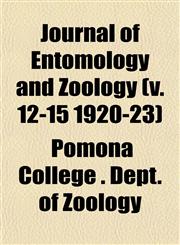 Journal of Entomology and Zoology (v. 12-15 1920-23),1152978608,9781152978607