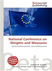 National Conference on Weights and Measures,6136025256,9786136025254
