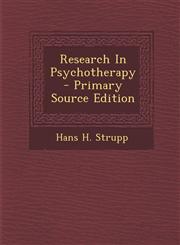 Research In Psychotherapy - Primary Source Edition,1295660873,9781295660872