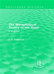 The Metaphysical Theory of the State,0415557860,9780415557863
