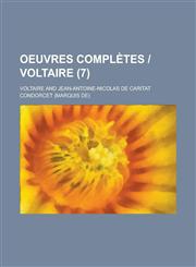 Oeuvres Completes - Voltaire (7 ),115352600X,9781153526005