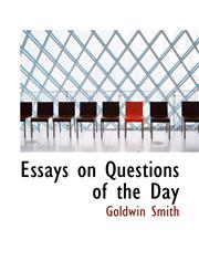 Essays on Questions of the Day,1115712454,9781115712453