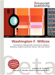 Washington F. Willcox,613480973X,9786134809733