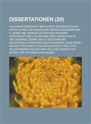 Dissertationen (20),1153447193,9781153447195