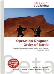 Operation Dragoon Order of Battle,6135326848,9786135326840