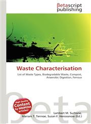 Waste Characterisation,6135078186,9786135078183