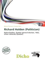 Richard Holden (Politician),6200852200,9786200852205