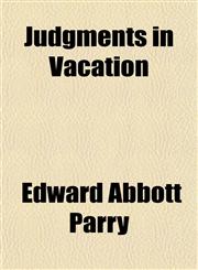 Judgments in Vacation,1152357948,9781152357945