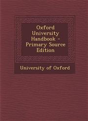Oxford University Handbook - Primary Source Edition,1289968918,9781289968915