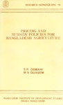 Pricing and Subsidy Policies for Bangladesh Agriculture