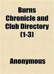 Burns Chronicle and Club Directory (1-3),115193979X,9781151939791