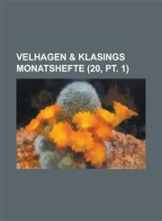 Velhagen & Klasings Monatshefte (20, PT. 1 ),1153498308,9781153498302