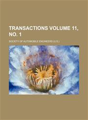 Transactions Volume 11, no. 1,1153185210,9781153185219