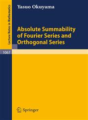 Absolute Summability of Fourier Series and Orthogonal Series,3540133550,9783540133551