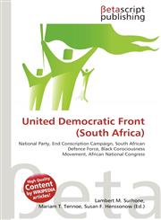 United Democratic Front (South Africa),6134882046,9786134882040